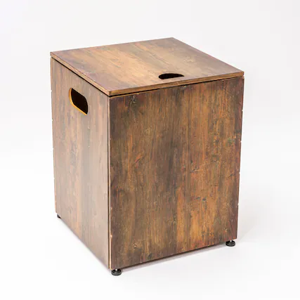 Front. Mondawe - Imitation wood grain Propane Tank Cover Table - Natural Wood.