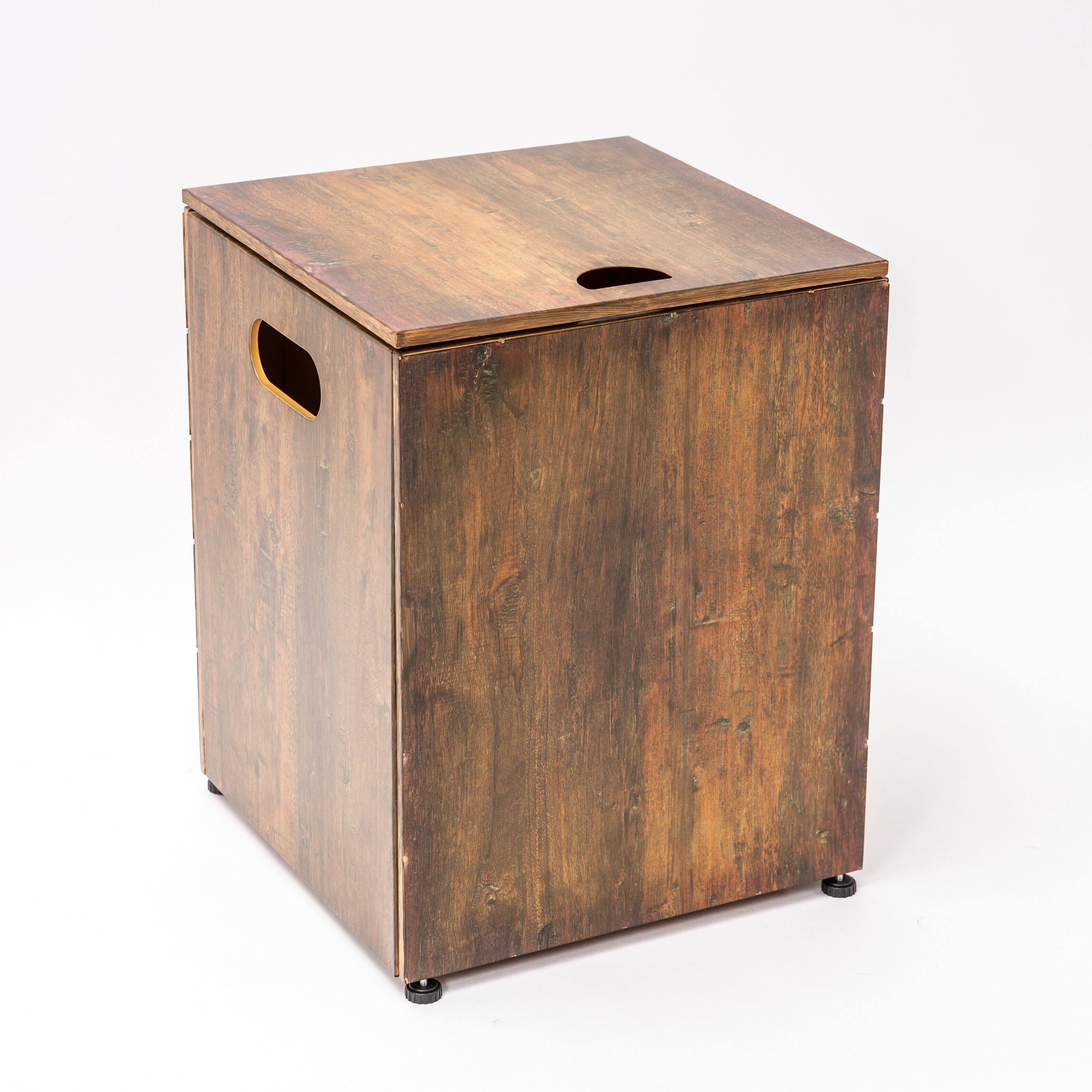 Front. Mondawe - Imitation wood grain Propane Tank Cover Table - Natural Wood.