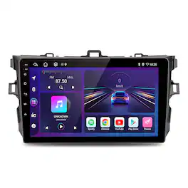 Junsun - For Toyota Corolla 2006-2013 9" 6+128GB Android 15 8 Core carplay Car Stereo Radio GPS Navi SWC WIFI RDS FM Bluetooth - Black