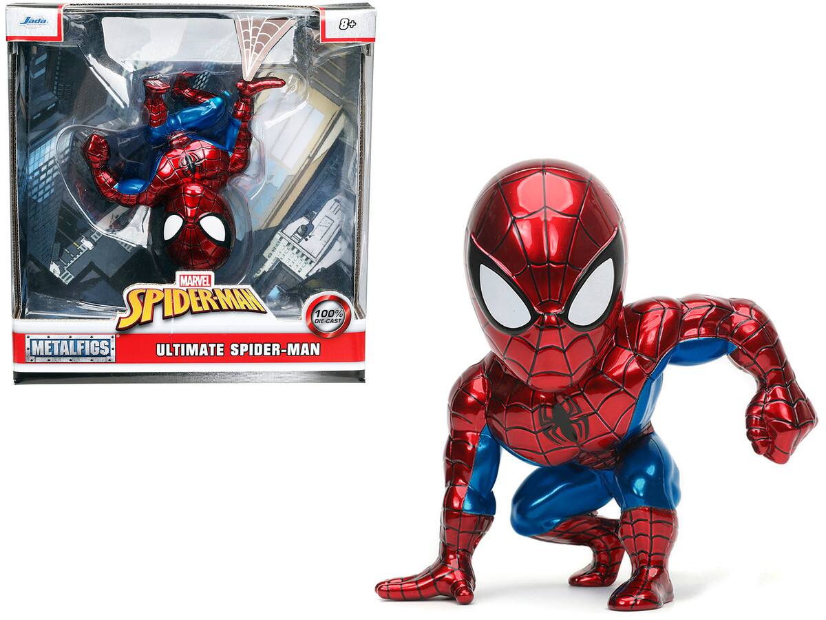Ultimate Spider-Man 5" Diecast Figure "Marvel's Spider-Man" "Metalfigs" Series by Jada - Red/ Blue