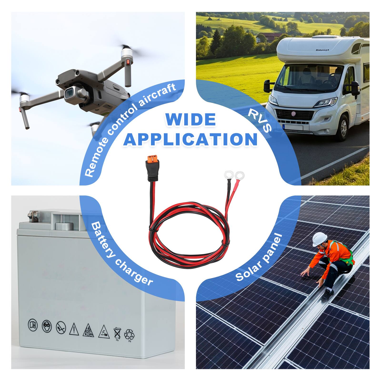 CCNd aircraft control WIDE RVS APPLICATION Remote Battery panel charger Solar