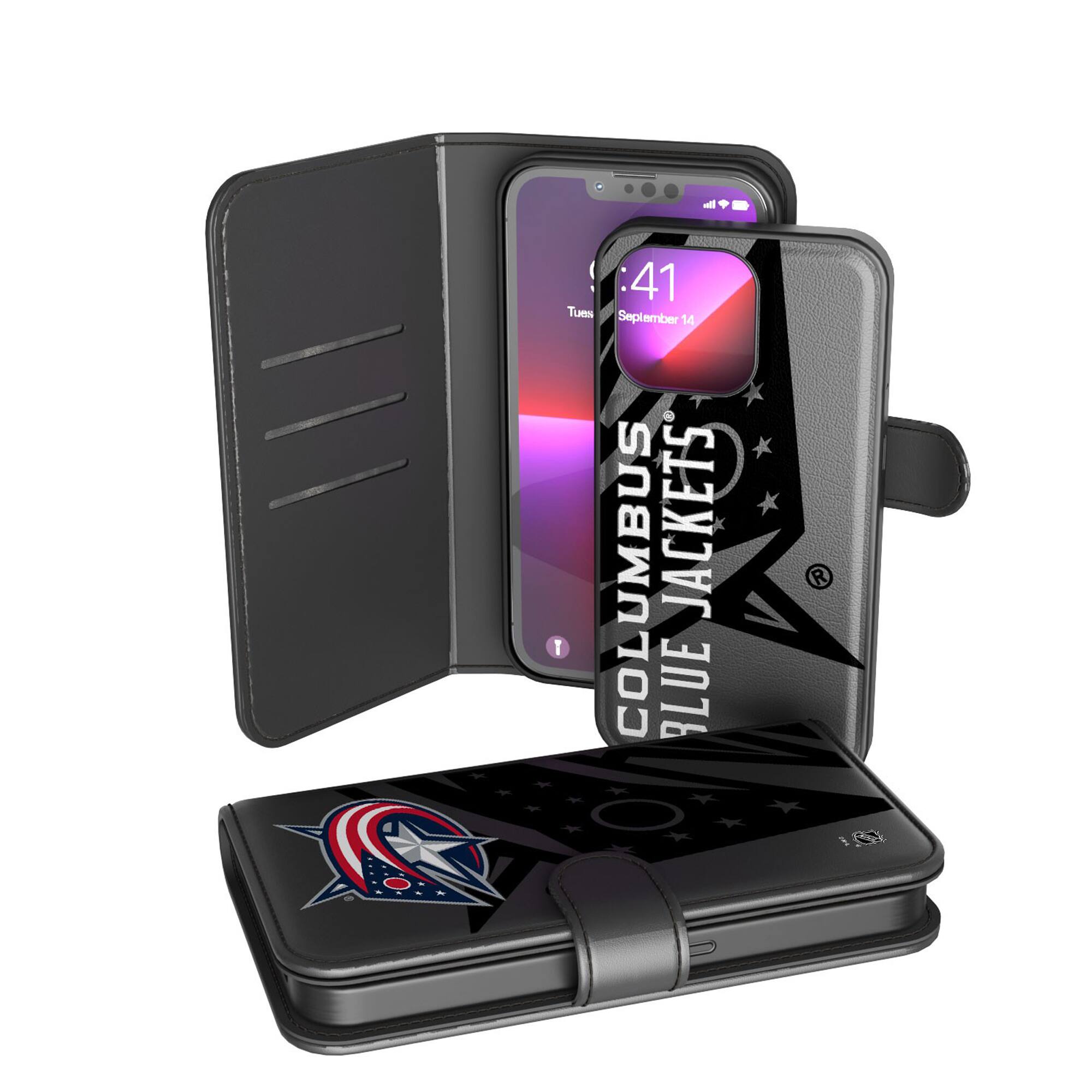 Keyscaper - NHL - Columbus Blue Jackets iPhone Wallet Case - 7/8/SE2/SE3 - Multicolor