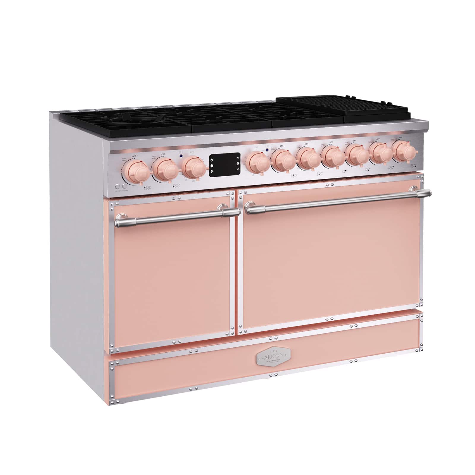 Akicon - 6.7 Cu.ft Freestanding Gas Rapid Convection Range with 8 Sealed Burners and Cast Iron Grates in Light Pink - Light Pink price history on PriceWatchPro