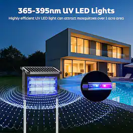 Bug Zapper- Waterproof, Cordless Fly Trap for Backyard, Patio, Garden & Camping