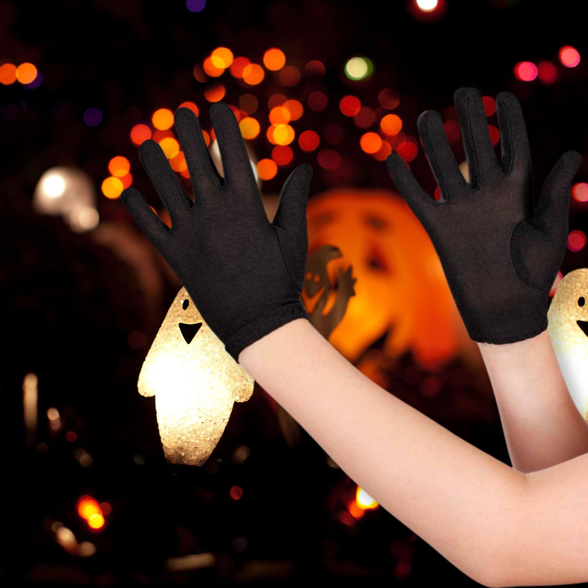 Alt View 10. Orion Costumes - Kids Black Gloves Costume Accessory One Size - Black.