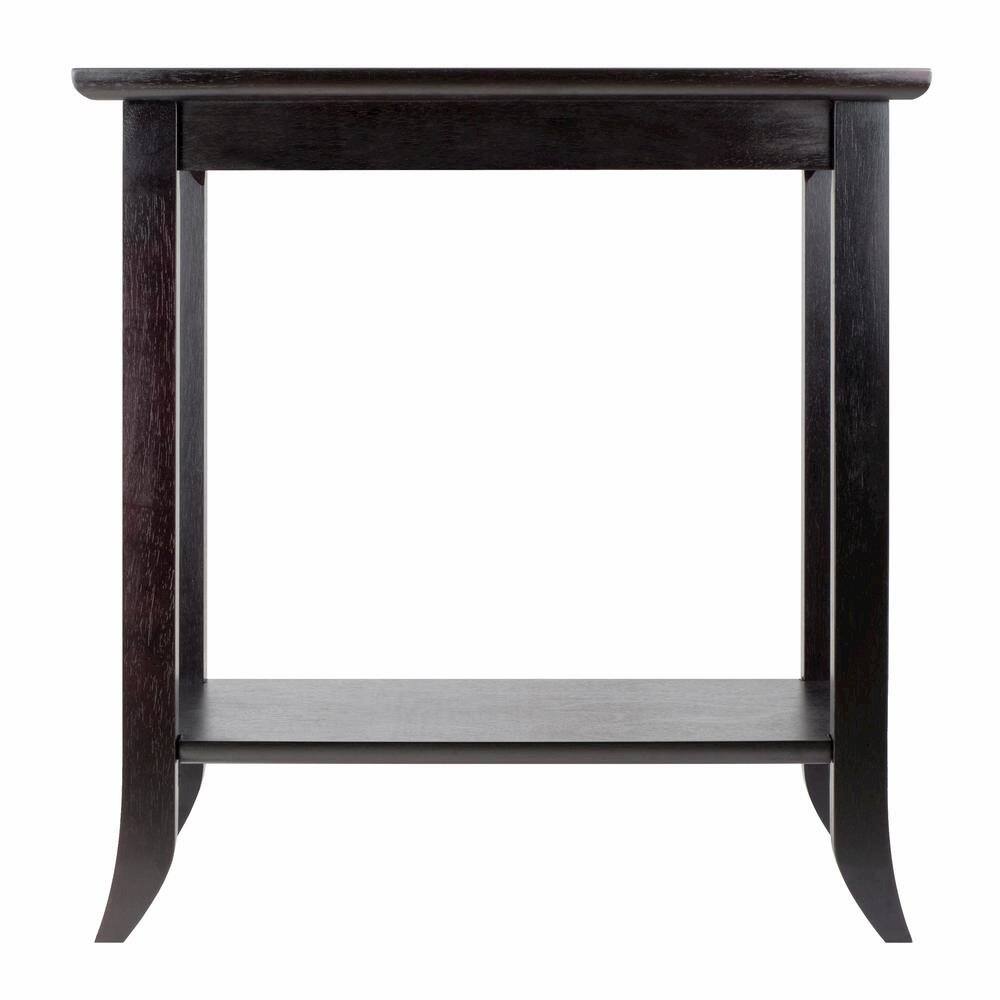 Back. FurniFact - Rectangular End Table - Espresso.