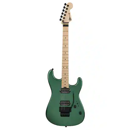 Front. Charvel - Charvel C6Pro-Mod San Dimas Style 1 HH FR MPL, Maple Fingerboard, Pelham Green.
