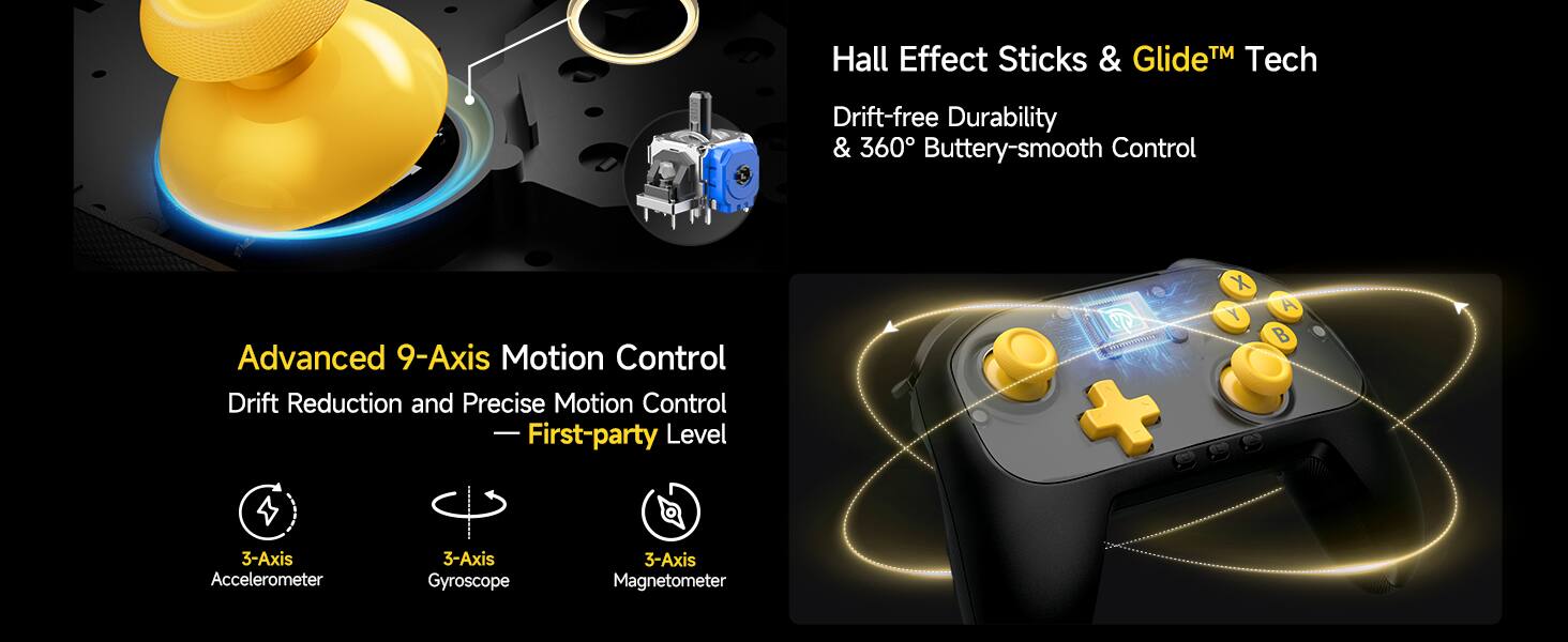 EasySMX S10C Wireless Controller for Switch 2, PC, Mobile, Hall