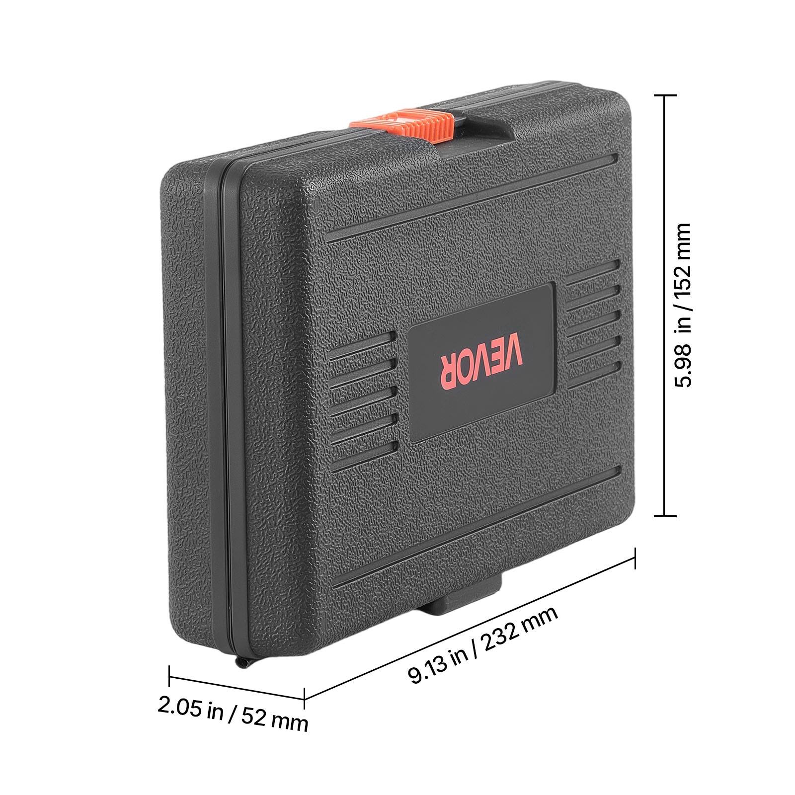 VEVOR

5.98 in / 152 mm  
2.05 in / 52 mm  
9.13 in / 232 mm