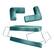 Back. KERDOM - 62'' Wide Corduroy Sleeper Sofa Bed, Convertible Loveseat Sofa With Pull-out Bed, Foldable Spliced Block Lounge Couch - Aqua Blue.