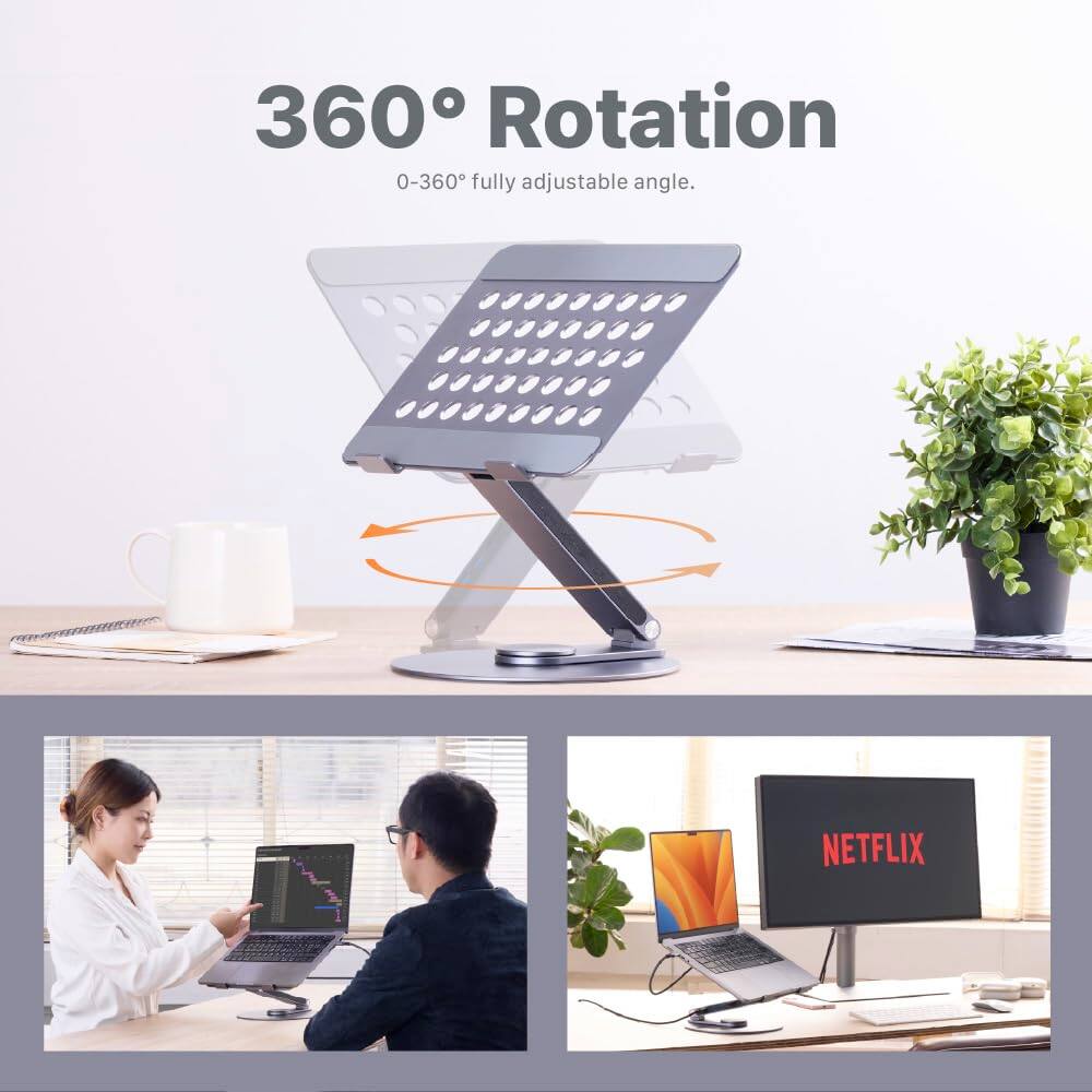 360° Rotation  
0-360° fully adjustable angle.  

NETFLIX