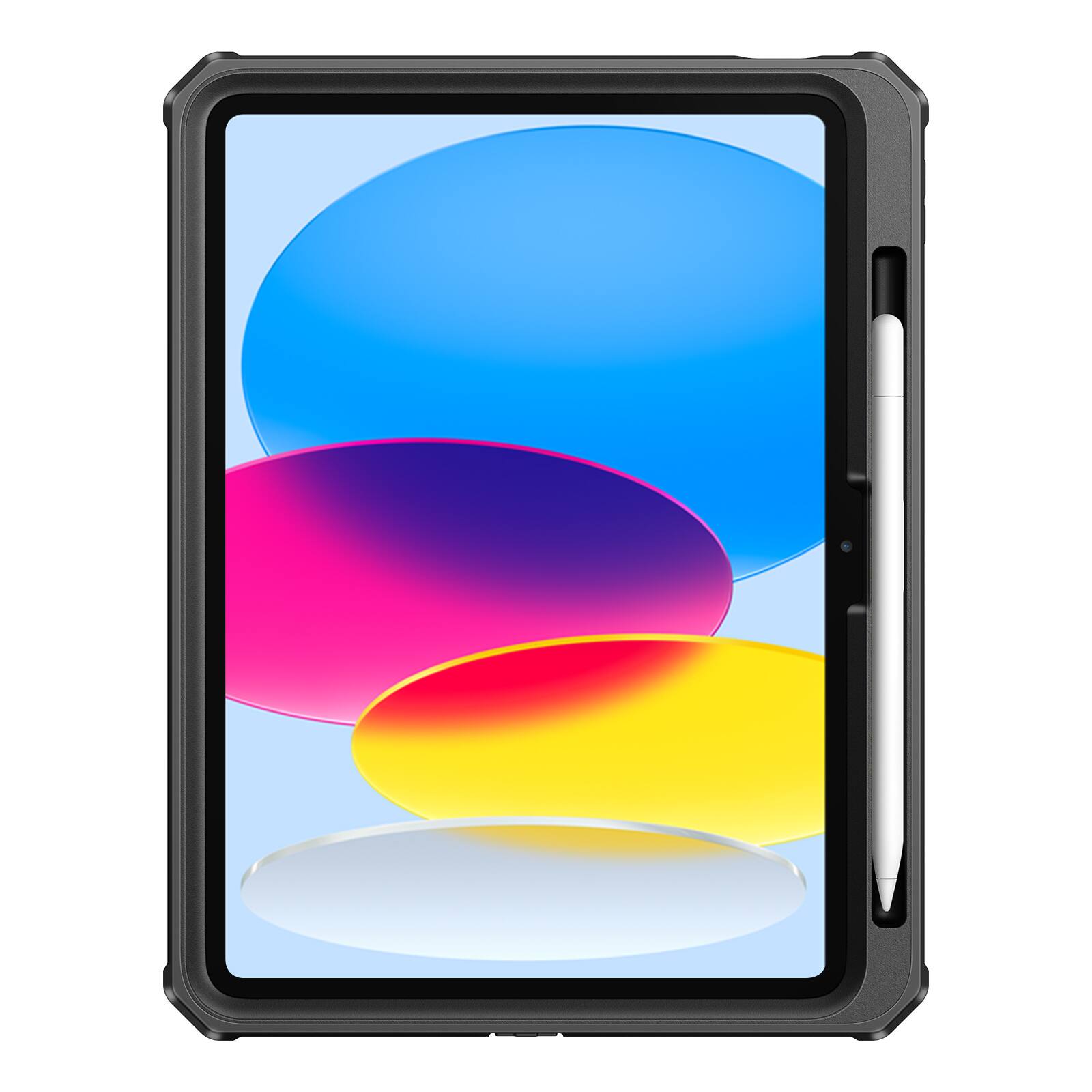 Alt View 4. Fintie - Rugged Case for iPad (A16) 11th Gen 11-inch/iPad 10th Gen 10.9"| 360 Degree Rotating Stand with Screen Protector - Black.