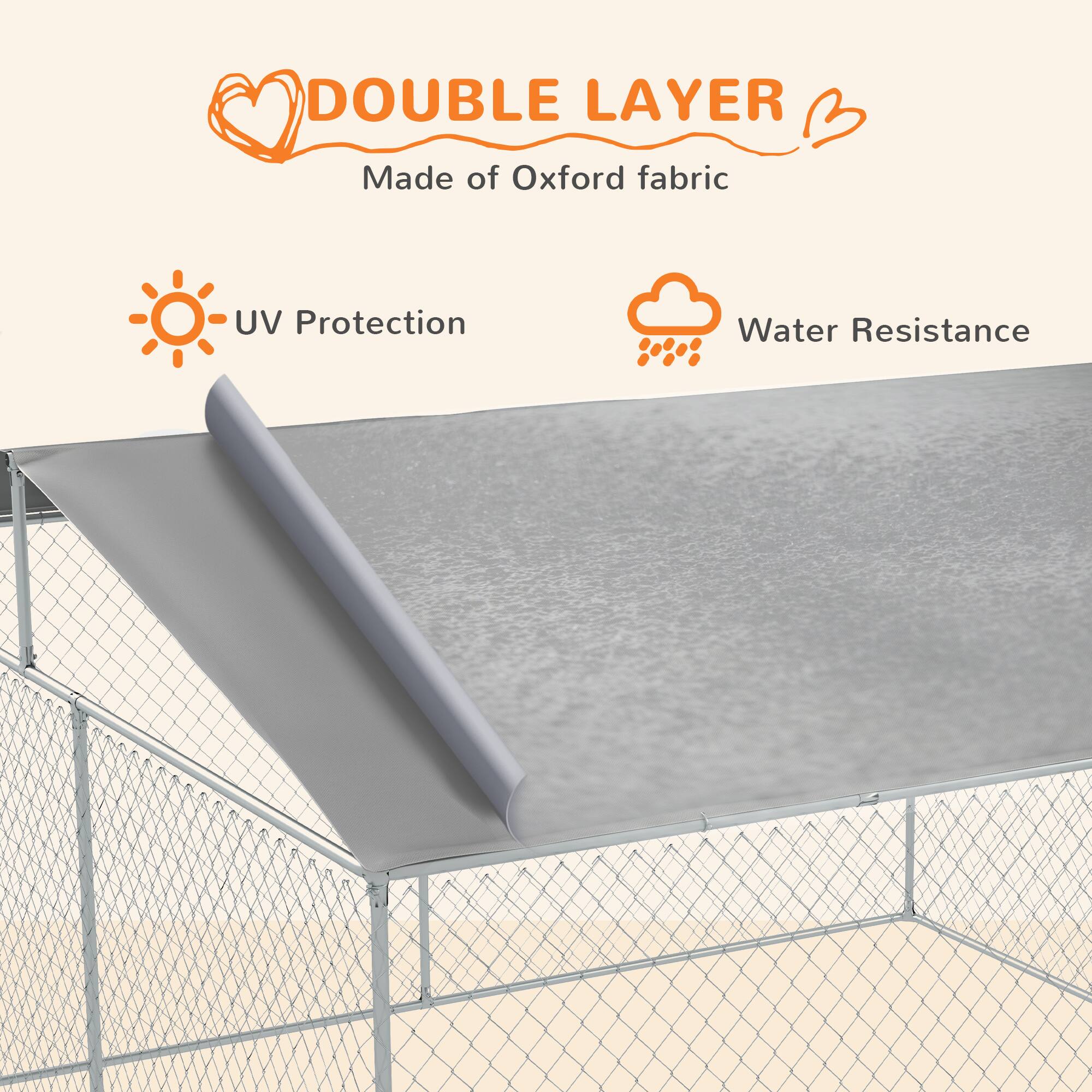 DOUBLE LAYER  
Made of Oxford fabric  

- UV Protection  
- Water Resistance