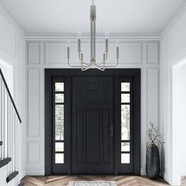 Rekindle 6-Light Chandelier by Modway - Polished Nickel