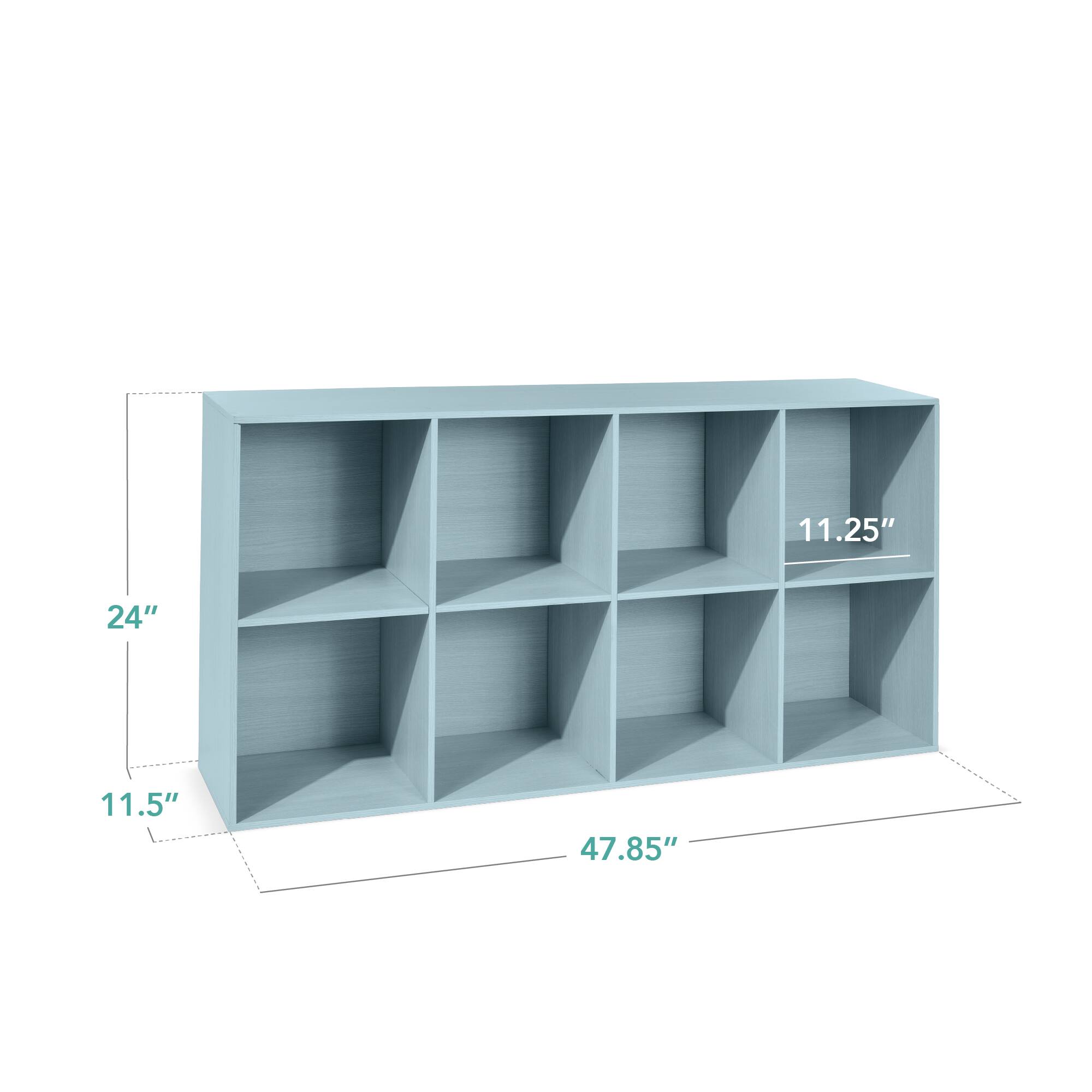 The dimensions of the shelf are:

- Width: 47.85"
- Height: 24"
- Depth: 11.5"
- Shelf depth: 11.25"