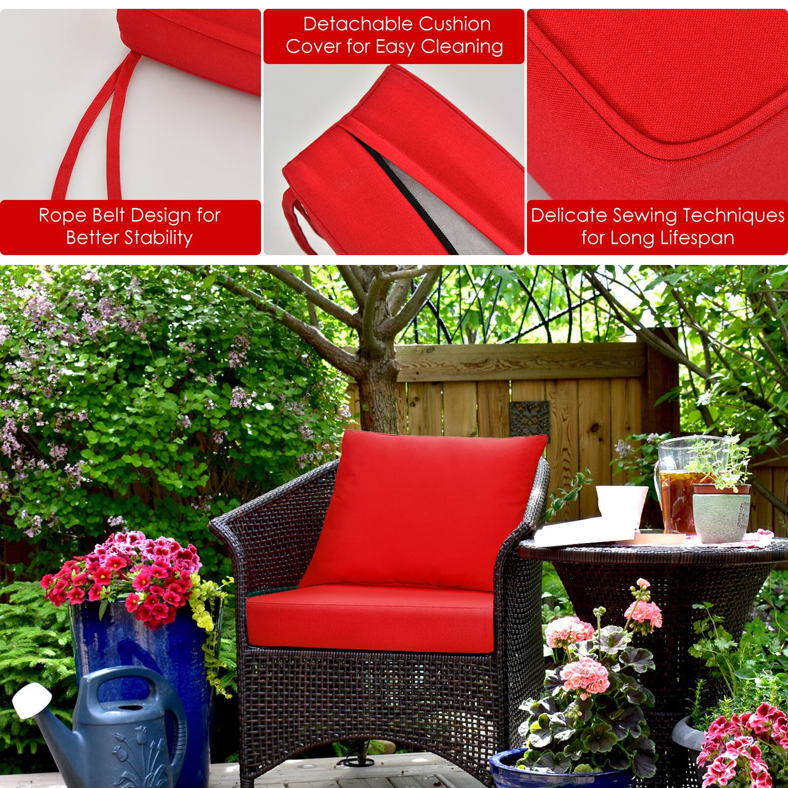 - Detachable Cushion Cover for Easy Cleaning
- Rope Belt Design for Better Stability
- Delicate Sewing Techniques for Long Lifespan