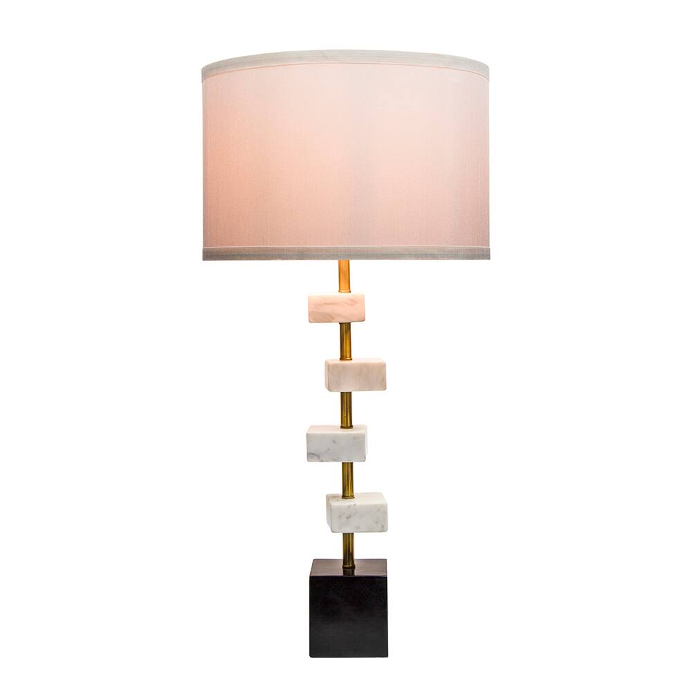 Front. Dexmalle - Dexmalle-Marble Table Lamp-Black White.