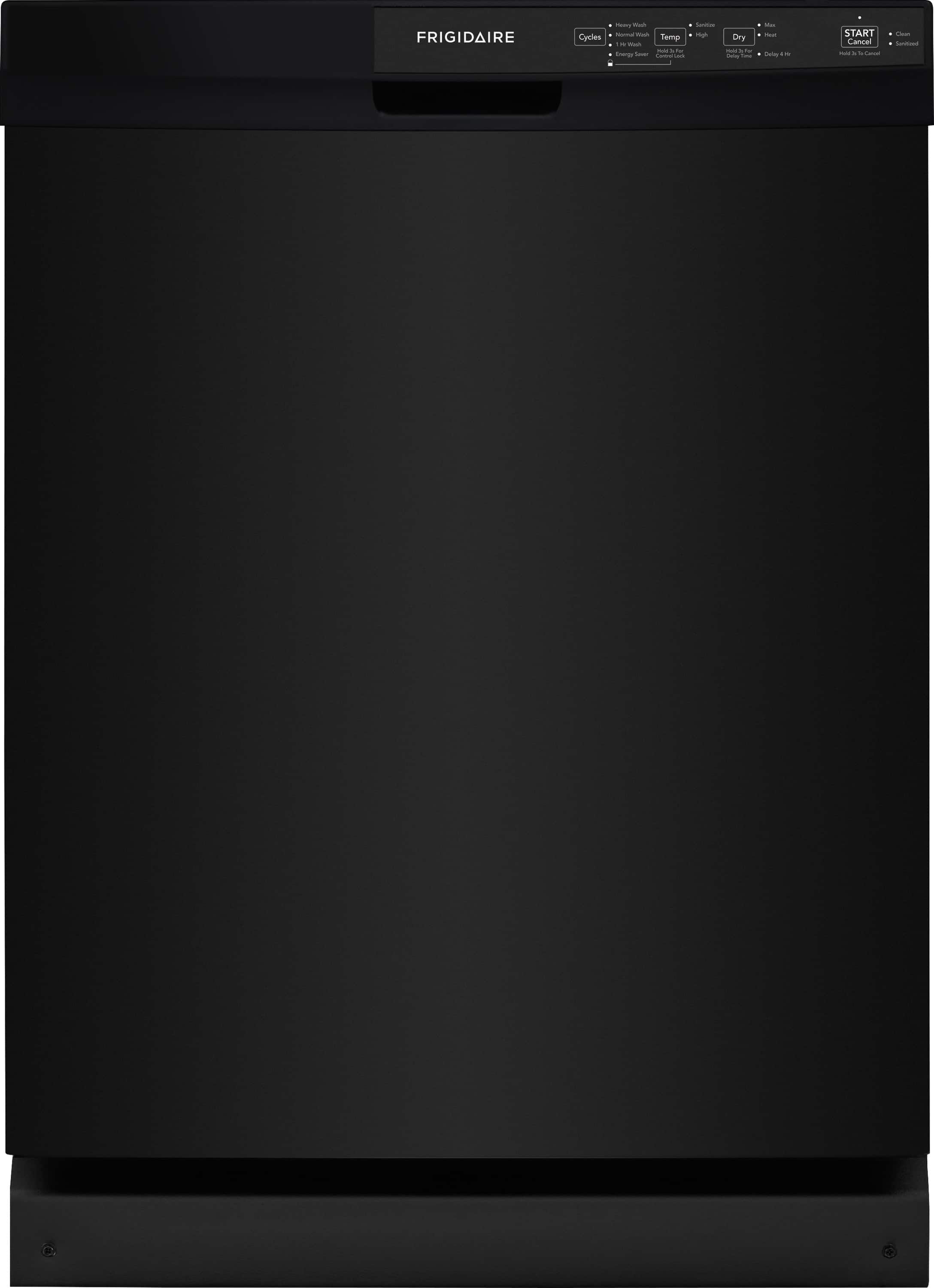 Frigidaire - 24" Front Control Built-In Plastic Tub Dishwasher with MaxDry, 54 dBA - Black