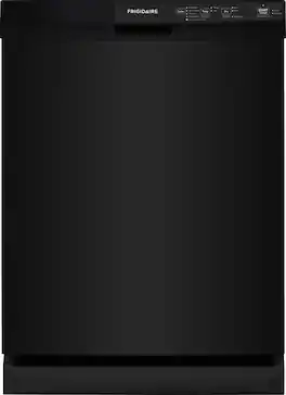 Frigidaire - 24" Front Control Built-In Plastic Tub Dishwasher with MaxDry, 54 dBA - Black