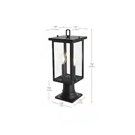 Elegant Lighting - Venango 7 inch Outdoor Pendant - Black