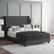 Front. Emma + Oliver - Upholstered Platform Bed with Wingback Headboard - Charcoal.
