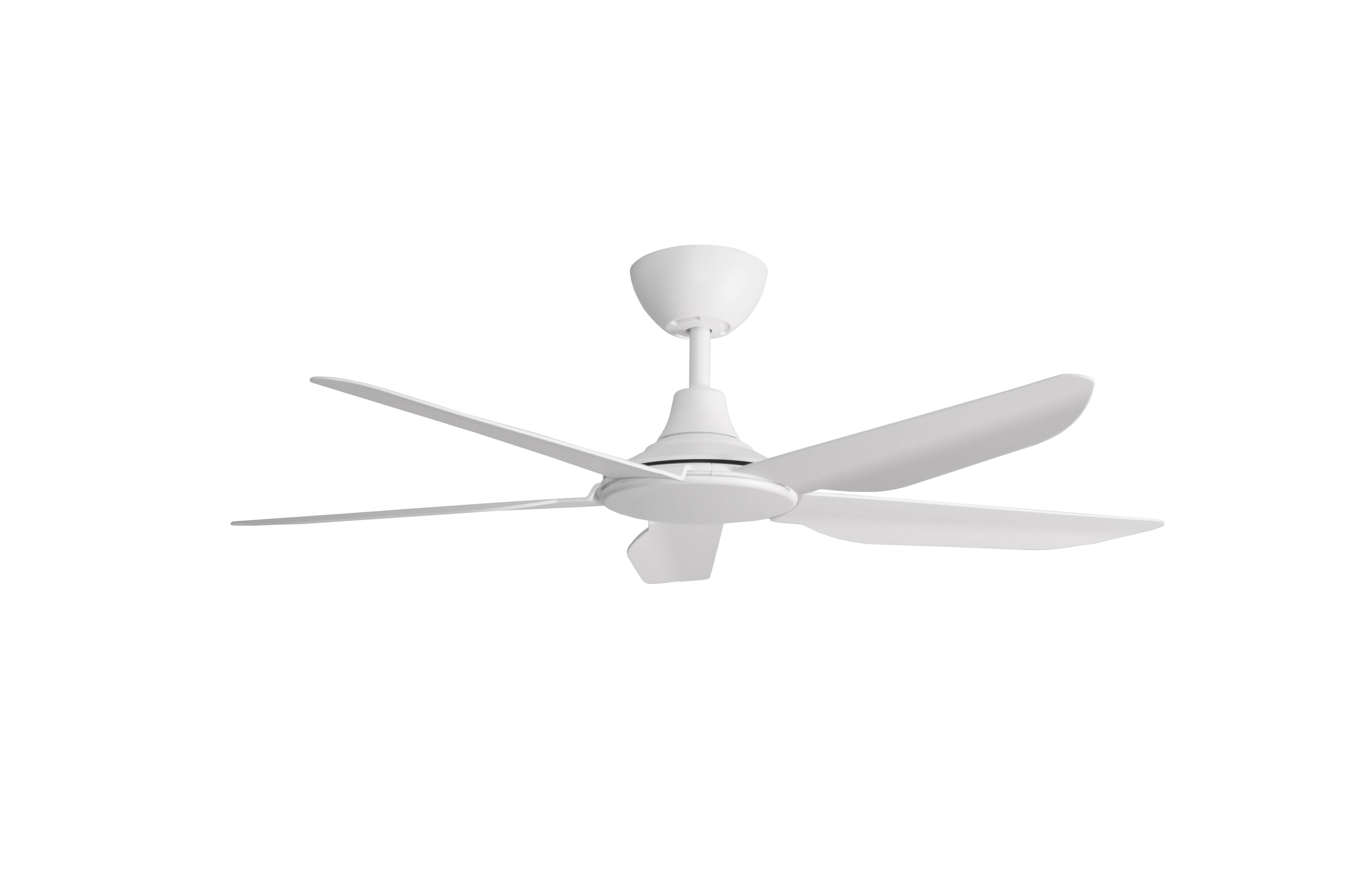 Alt View 4. ENLIGHT - 52" Smart Ceiling Fan, IP66 Outdoor/Coastal, Weather Resist, Efficient + Quiet DC Motor, Reverse Mode, Matter, 5 Blades - White.