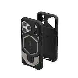 UAG - iPhone 18 Pro Case/iPhone 17 Pro Case with MagSafe & Camera Control Cover Button, Carbon Fiber Inlay, Monarch Pro - Titanium