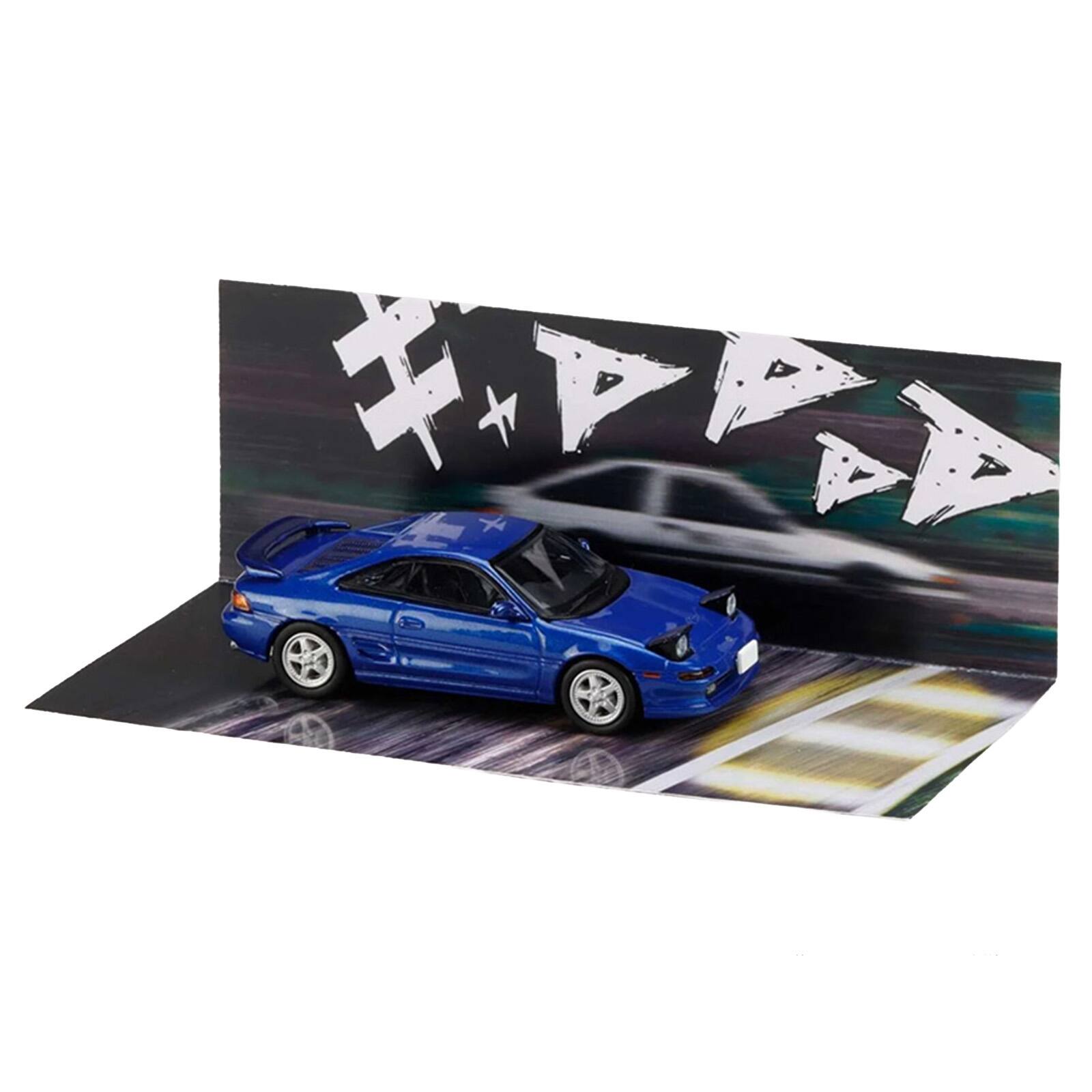Alt View 3. Hobby Japan - Toyota MR2 (SW20) RHD Blue Metallic "Initial D" (1995-2013) Manga 1/64 Diecast Model Car by Hobby Japan.