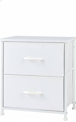 Front. AOITUN - Nightstand with 2 Storage Drawers 20" Height for Daily Use - Perfect for Dorms, Bedrooms - Durable and Stylish Design - White.