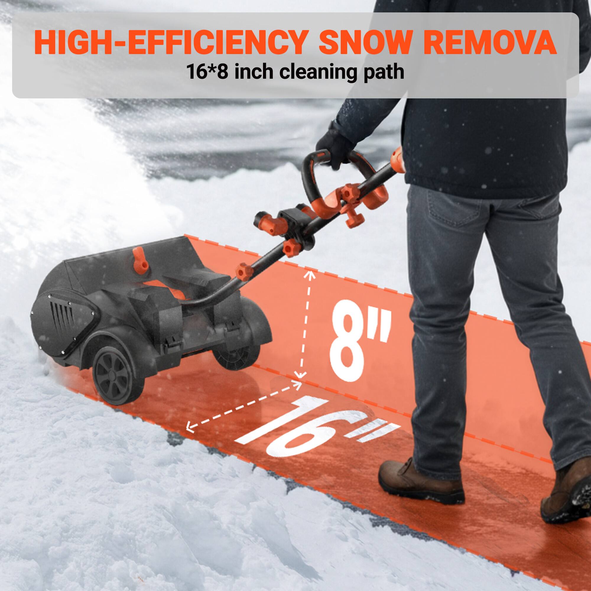 HIGH-EFFICIENCY SNOW REMOVAL  
16*8 inch cleaning path
