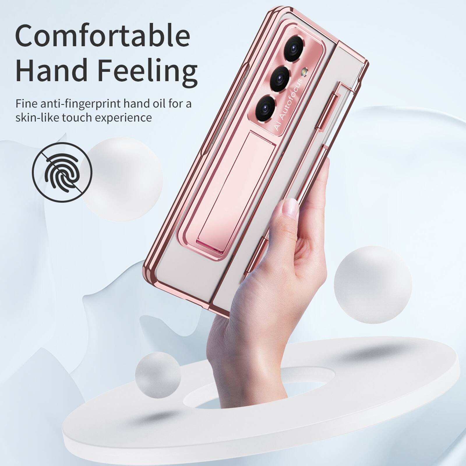 Comfortable Hand Feeling  
Fine anti-fingerprint hand oil for a skin-like touch experience  
Autofocus AI