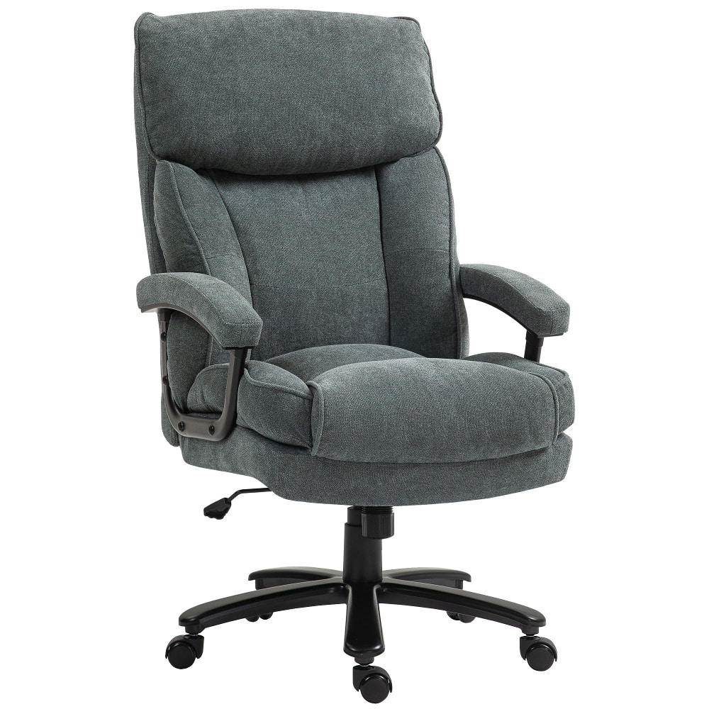 Loheer - Big and Tall Desk Chair 450 lbs Heavy Duty Executive Office Chair - Gray
