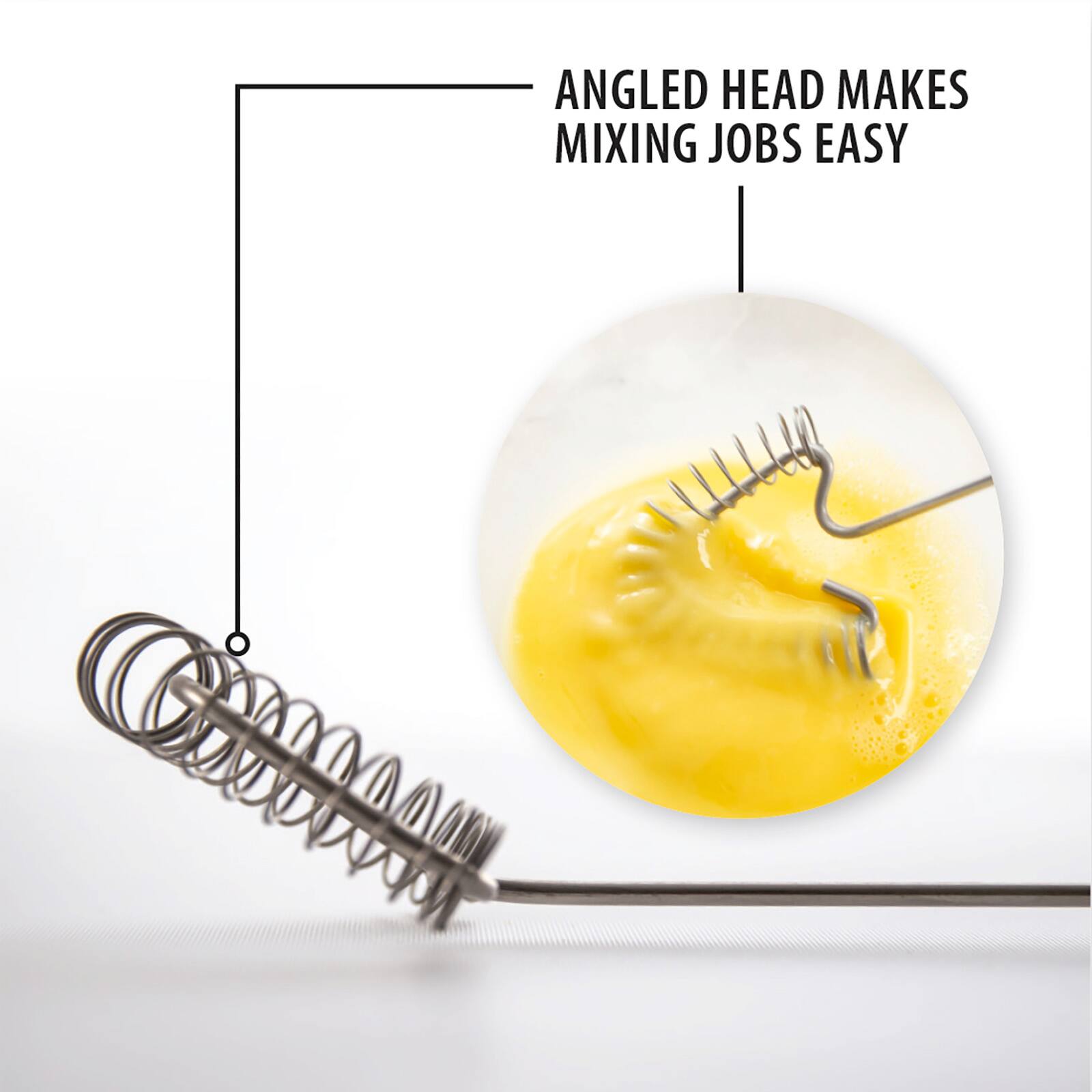 Angled head makes mixing jobs easy