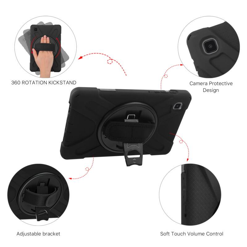 360 ROTATION KICKSTAND, Camera Protective Design, Adjustable bracket, Soft Touch Volume Control