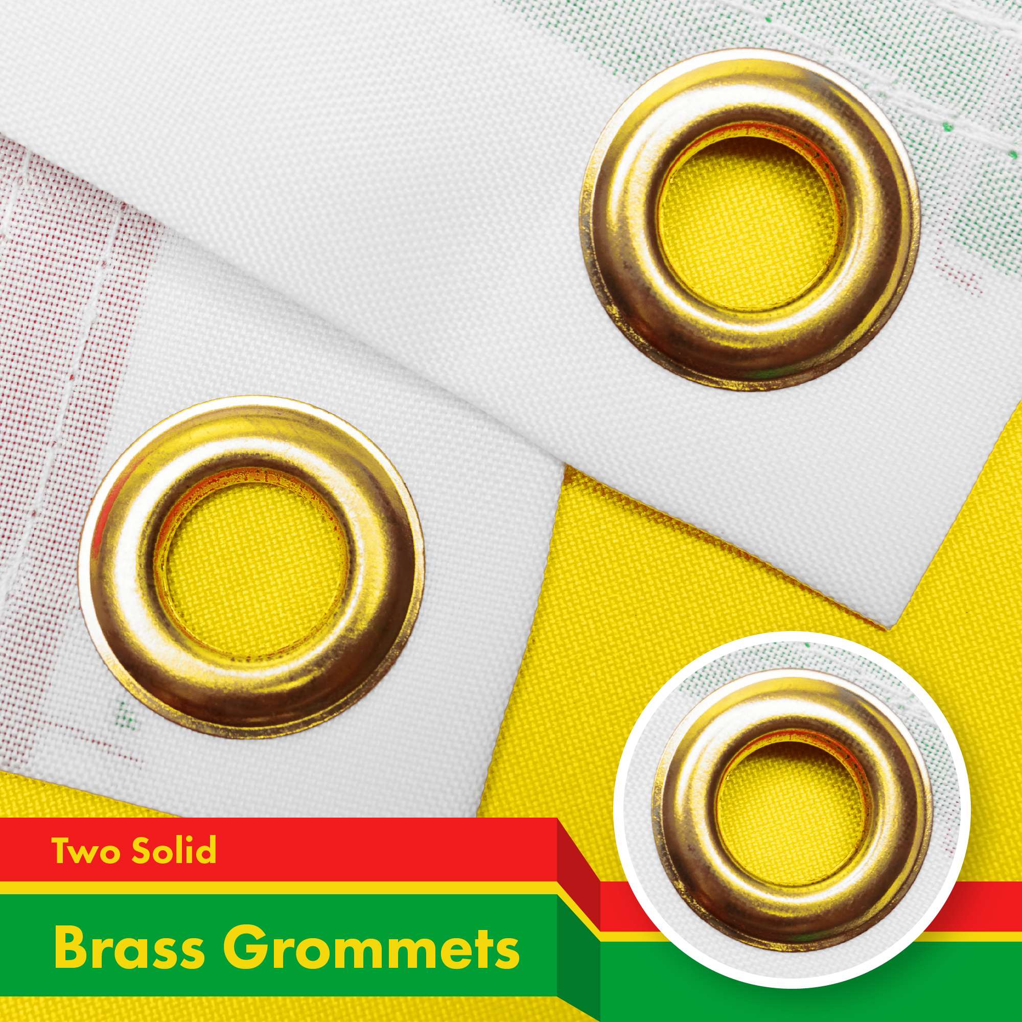 Two Solid Brass Grommets