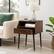 Alt View 16. Walker Edison - Contemporary Angled Nightstand - Dark Walnut/Black.