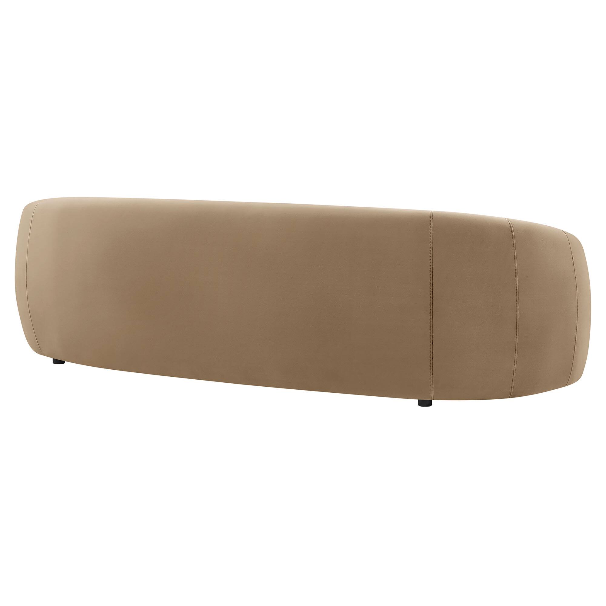 Contessa Curved Performance Velvet Sofa by Modway Taupe - Best Buy