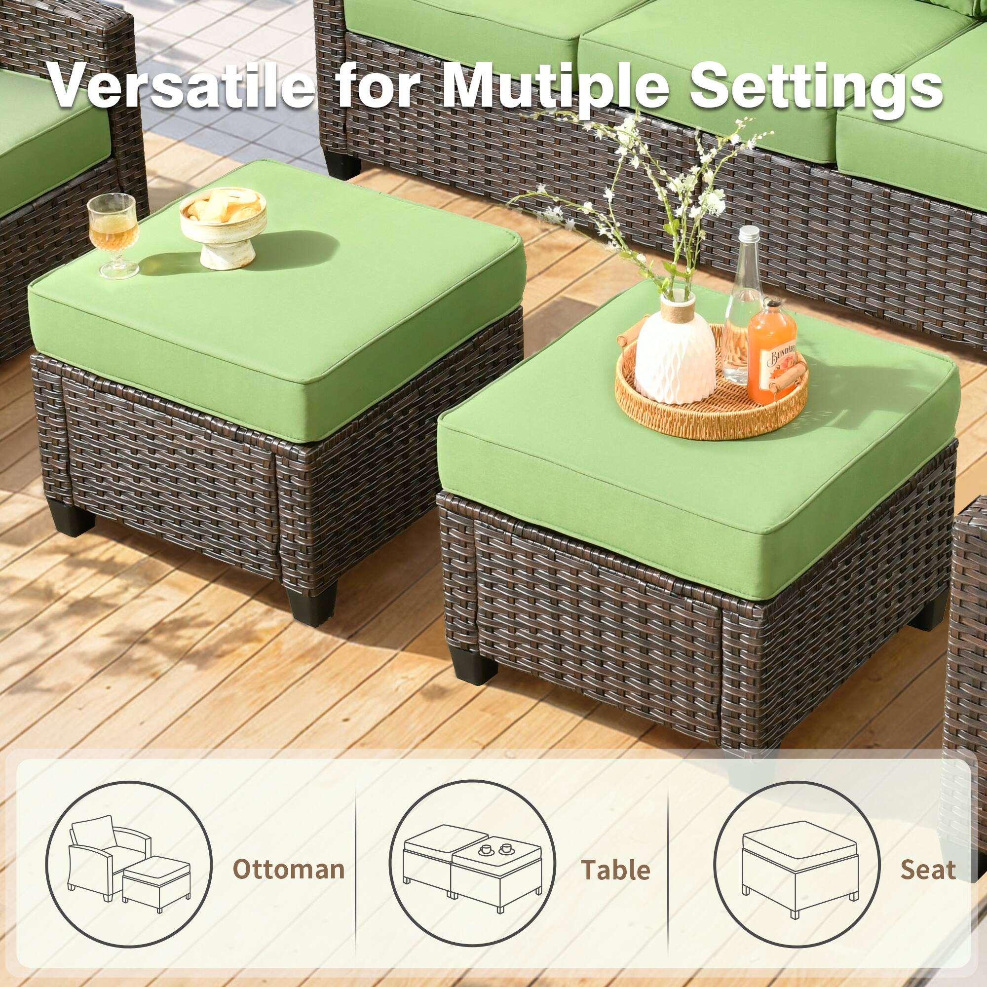Versatile for Multiple Settings Ottoman Table Seat