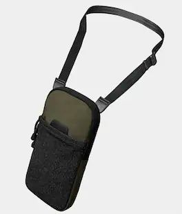 ALPAKA - Men’s Sling Bag & Belt Bag - Slim Crossbody Phone Sling with Card Sleeve and Phone Pocket - Green Axoflux 400D Washed Nylon