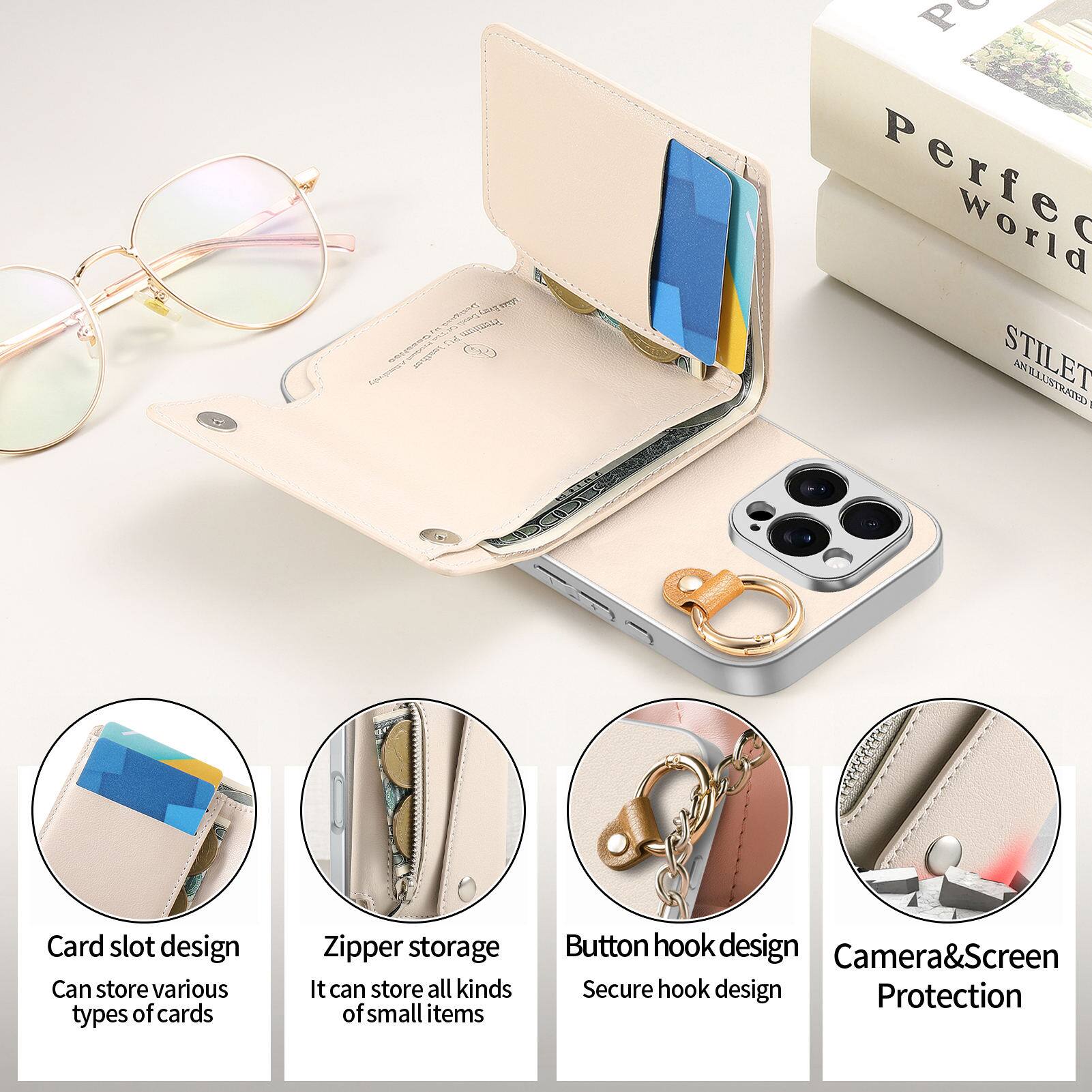 Man 343 Premium u/CoowNed J+11 Anniversary leather

Perfect World STILET AN ILLUSTRATED AN

Card slot design
Can store various types of cards

Zipper storage
It can store all kinds of small items

Button hook design
Secure hook design

Camera&Screen Protection