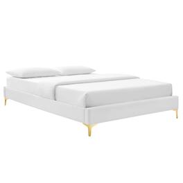 Modway - Sutton Performance Velvet Queen Bed Frame - White