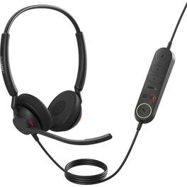 Jabra - ENGAGE 40 Headset - Stereo - USB Type A - Wired - 50 Hz to 20 kHz - Over-the-head - Binaural - Supra-aural - 5.25 - Red