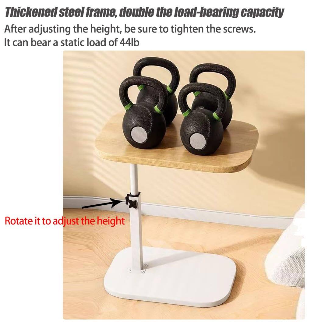 Thickened steel frame, double the load-bearing capacity  
After adjusting the height, be sure to tighten the screws.  
It can bear a static load of 44lb  

Rotate it to adjust the height