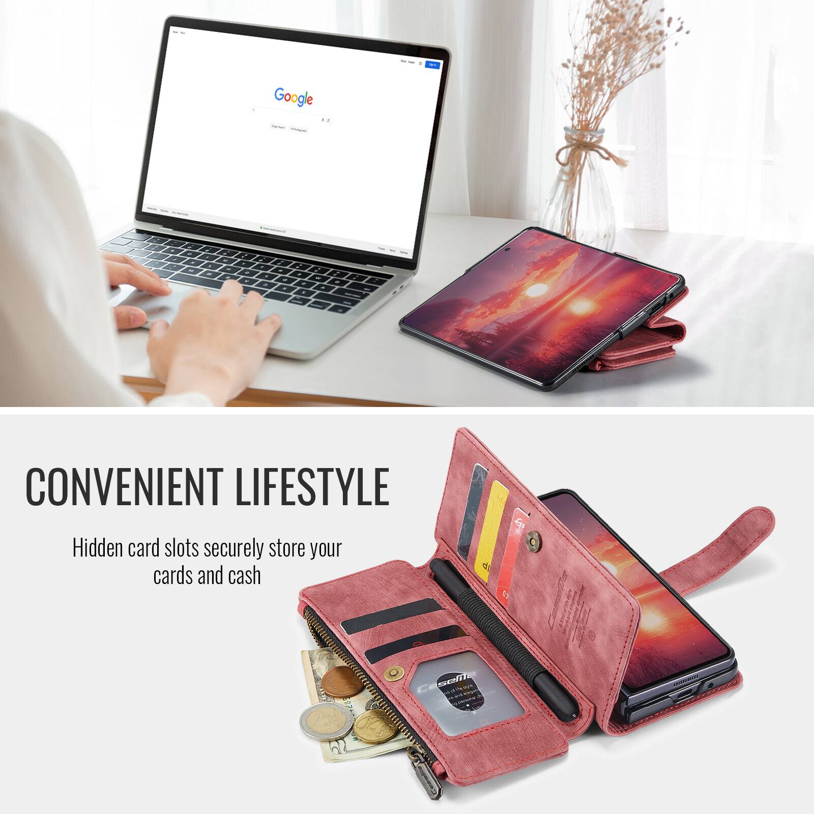 Google

CONVENIENT LIFESTYLE

Hidden card slots securely store your cards and cash