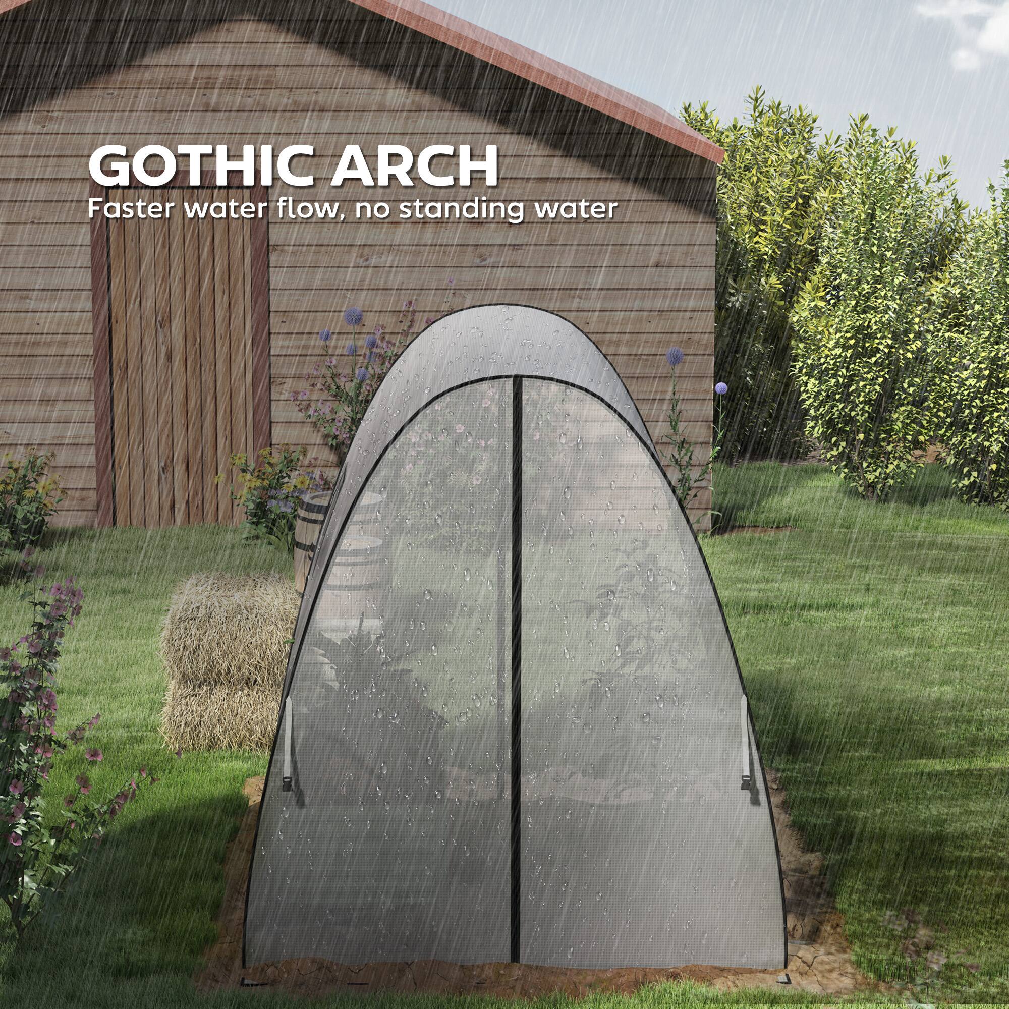 GOTHIC ARCH
Faster water flow, no standing water