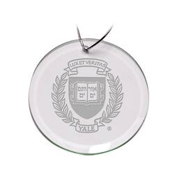 Jardine - Yale Bulldogs 3'' Glass Round Ornament - Multicolor
