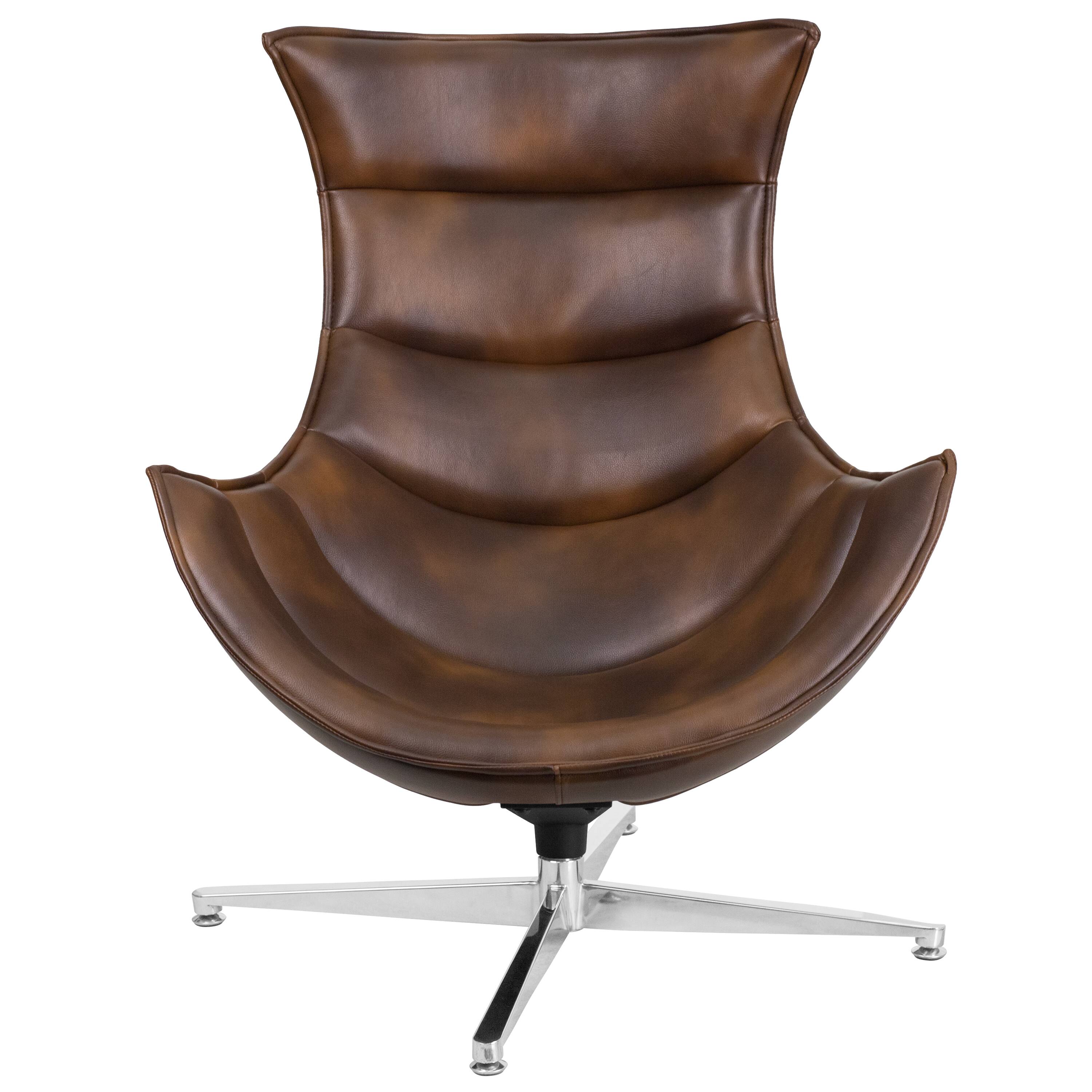 Alt View 5. Emma + Oliver - Home Office Swivel Cocoon Chair - Living Room Accent Chair - Bomber Jacket.