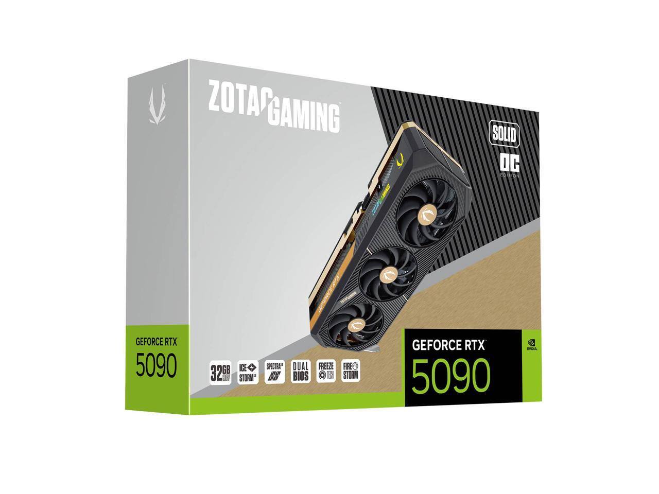 ZOTAC SOLID OC GeForce RTX 5090 32GB 512 Bit GDDR7 PCI Express 5.0