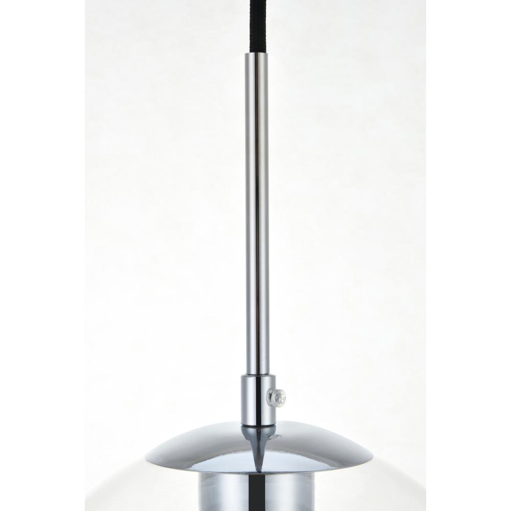 Back. Living District - Baxter 1 Light Chrome Pendant With Clear Glass - Chrome And Clear.