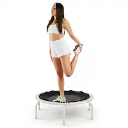 JumpSport - 350 PRO Fitness Trampoline, Cardio Workout Equipment, 39 Inch, Elevate - White